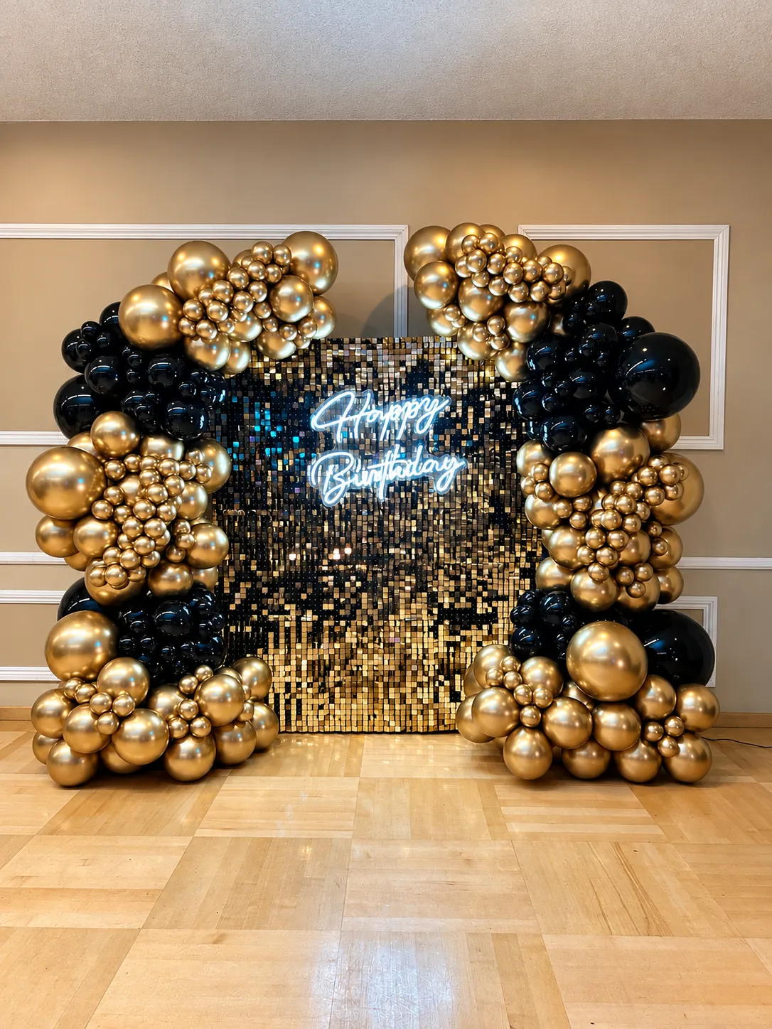 Black & Gold Happy Birthday